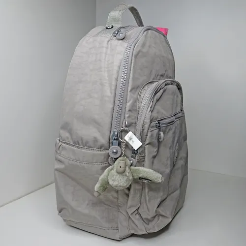 Gray kipling backpack sales