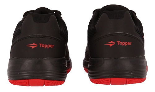 Imagen 5 de 7 de Zapatillas Topper Padel Hombre Tpadel Negro-rojo Cli