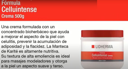 Lidherma Celluintense Crema Corporal Celuli Adipos Flaccidez