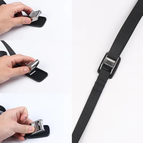 Correa Straps Moto Viaje Resisten Adventure Chapa Acero Inox