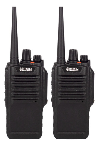 Kit 02 Rádio Comunicador Uhf Fm Ip 67 16 Canais Haiz Hz-9700