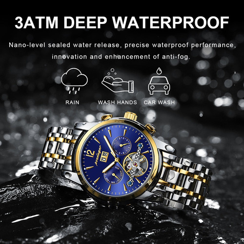 Reloj Mecánico Luminoso Automático Poedagar Para Hombre