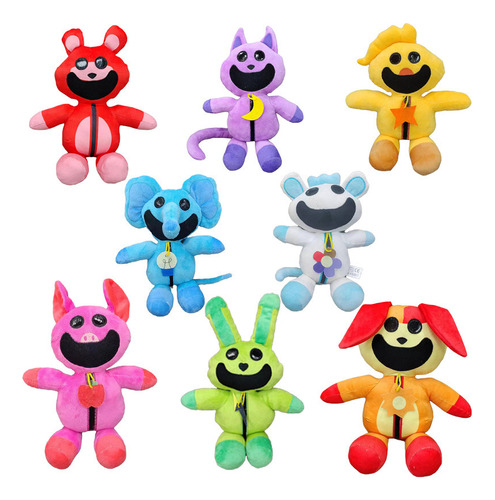 8 Juguetes De Peluche Smiling Critters Para Gatos, Perros Y