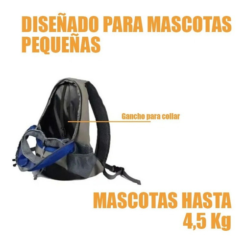 Imagen 7 de 10 de Mochila Bolso Transportador Mascotas Perro Gato Modelo S
