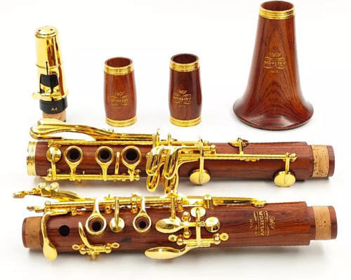 Imagem 7 de 7 de Clarinete De Madeira Jacaranda Profissional Chaves Douradas