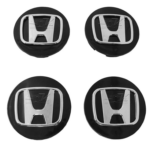 Tapas De Aros Auto Emblema Logo Honda (juego De 4 Unidades)