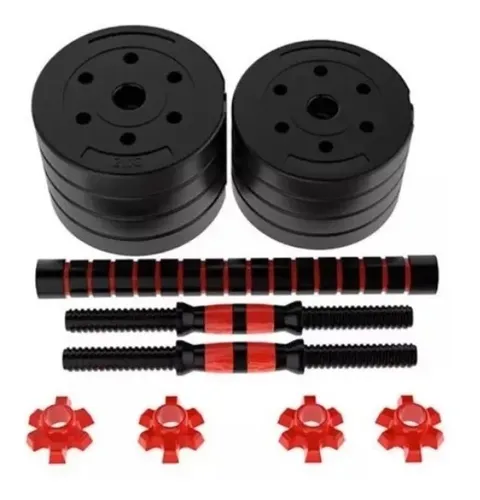 Set Mancuernas Ajustables + Barra De Unión 40 Kg