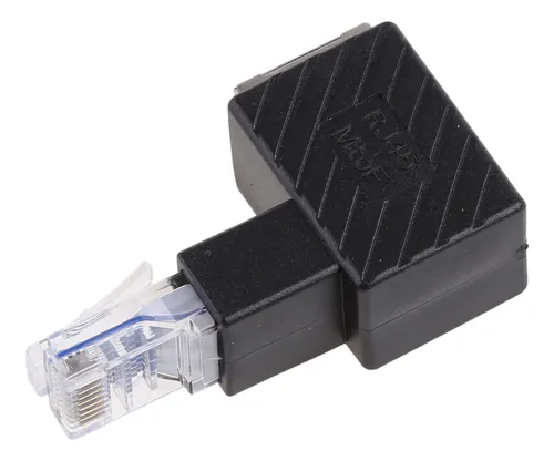 Codo Rj45 Cable De Red Macho A Hembra Adaptador De 90 Grados
