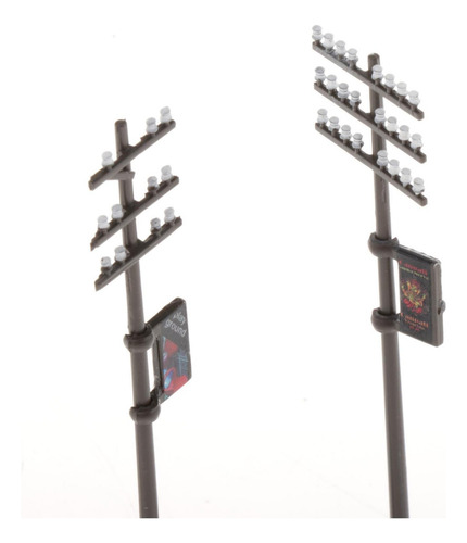 3 Piezas 1/87 Ho Escala Postes De Cable Postes Para Maqueta