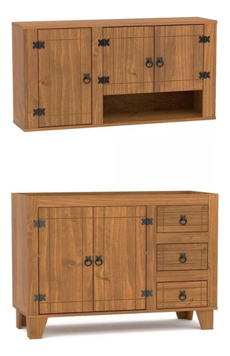 Mueble Cocina Madera - Aereo Alacena - Bajo Mesada - Madera