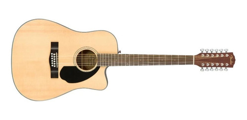 Imagen 3 de 5 de Guitarra electroacústica Fender Classic Design CD-60SCE 12 natural