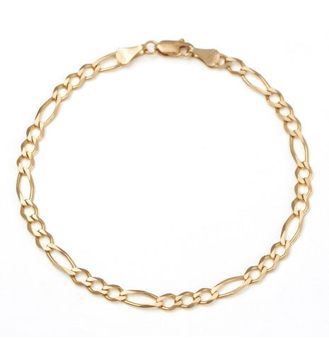 Imagen 1 de 6 de Pulsera Hombre Oro 10k Tejido 3x1