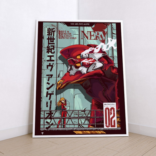 Vinilo Decorativo 40x60cm Poster Anime Evangelion 15 Manga