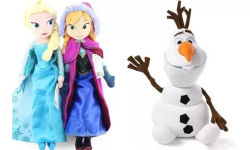 Bonecas Pelúcia Frozen Anna E Elsa Pronta Entrega 50cm