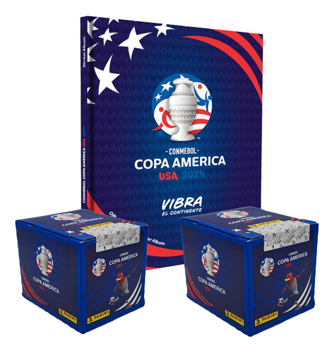 Album Pasta Dura Copa America 2024 + 2 Cajas De Láminas Pani