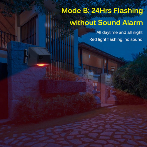// Sensor De Movimiento Solar Luz De Alarma 110db Gran