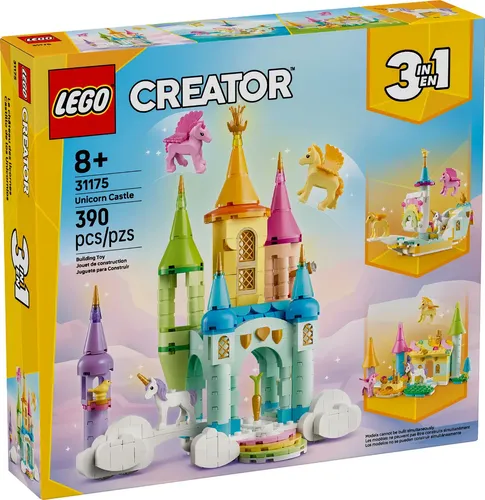 Lego® Creator 3em1 Castelo De Unicórnios; Brinquedo 31175