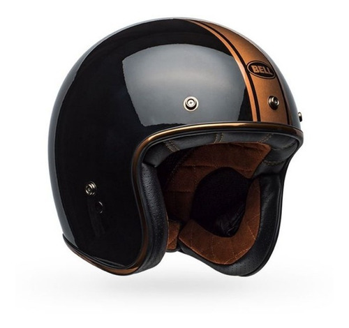 Capacete Aberto Bell Custom 500 Rally Preto Bronze