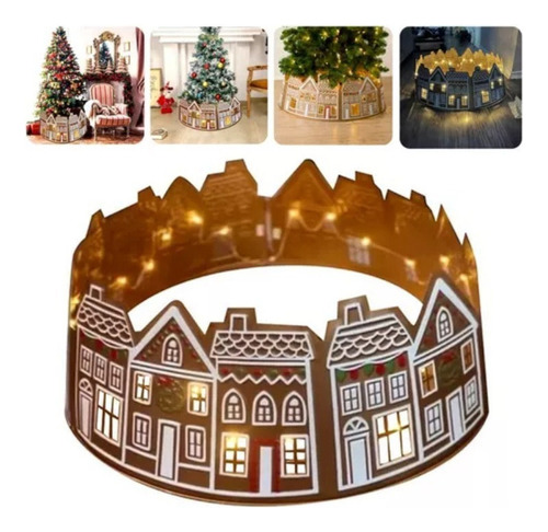 Cuello De Falda Led Con Decoración De Árbol De Navidad