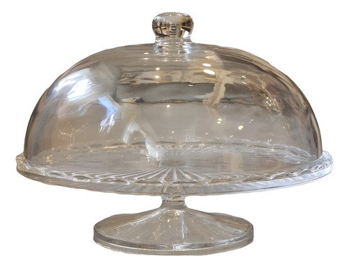 Tortera De Vidrio Labrada Trasparente 29cm Tapa Chapadeco Cristal