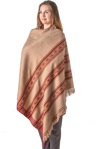 Chal / Talit De Oracion Om Shanti Crafts Brown