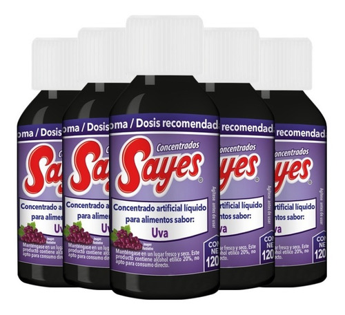 Imagen 2 de 2 de Concentrado Saborizante Sayes Sabor Uva 120ml