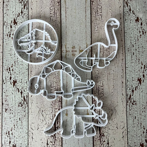 Imagen 2 de 4 de Kit Cortantes Galletitas Dinosaurios / Lauacu