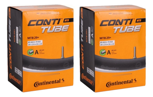 2 X Continental Cámara Mtb Plus 29x2.60-2.80 A 40mm