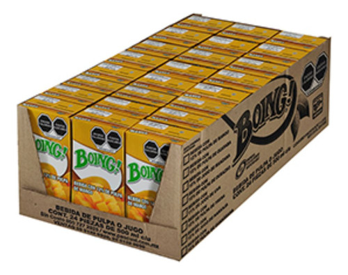 Boing Jugo Sabor Mango 500ml Paquete de 24 piezas