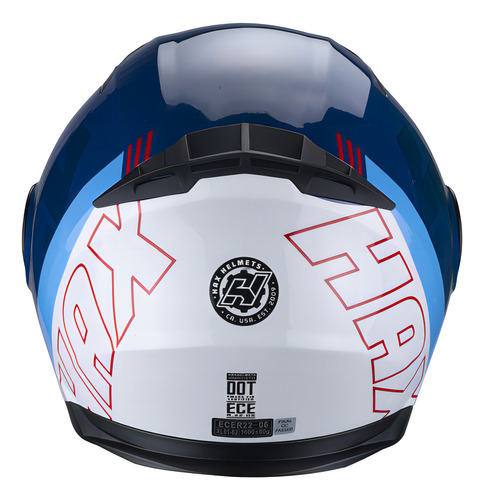 Hax Amatista Wind Casco Moto Color Azul/Blanco/Rojo Tamaño Del Casco Xl