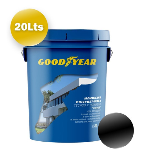 Membrana En Pasta Frentes Y Muros 20 Kg Goodyear Poliuretano