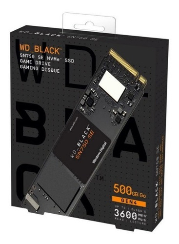 Wd_black 500 Gb Sn750 Se Nvme Ssd Interno Para Jogos - Gen4 