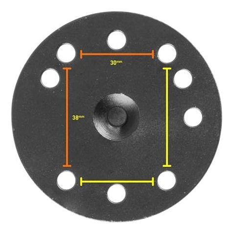 1.496 in 1.5 Metal Amps Placa Adaptador Redonda Para