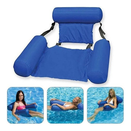 Silla Flotante Plegable Asientos De Piscina Inflable Cama De