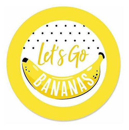 Big Dot Of Happiness Let S Go Bananas - Etiquetas Adhesivas 