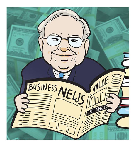 Vinilo 30x30cm Warren Buffet El Mejor Inversor Finanzas M5