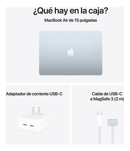 Macbook Air De 15 Pulgadas: Chip M4 512 gb Ssd - Azul Cielo Azul Cielo