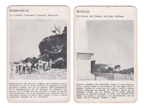 Colonia Punta Gorda 2 Antiguas Tarjetas Barrancas Y Obelisco (Usado)