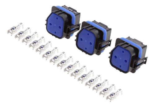 3x Relés Enchufe Conector Con Terminales 5 Clavija 40a Para