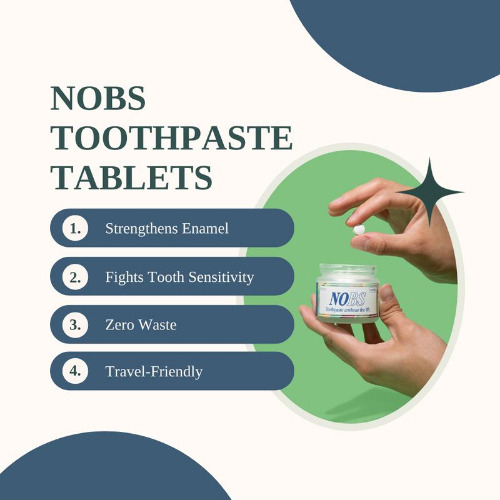 Nobs Blanquear Plus Tabletas De Pasta De Dientes Masticables