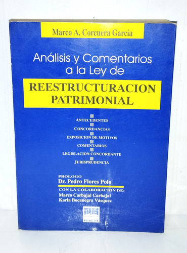 Restructuración Patrimonial Análisis Comentarios - Corcuera