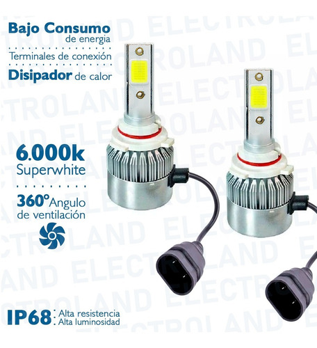 Kit Led Cree Cob H1 H7 H3 9005 12/24v 2019 C6 Oferta
