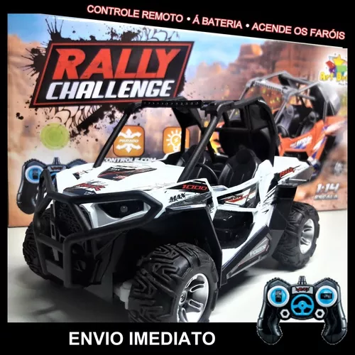 Carro rally challenge 7 funcoes bateria recagerravel art brink