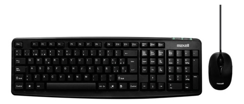 Combo Teclado Y Mouse Kit Wrkbc-10 Maxell Usb [ 347111 ] Color del mouse Negro Color del teclado Negro
