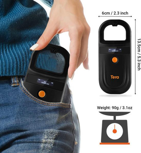 Tera Escáner Lector De Microchips Para Mascotas Con Anillo E