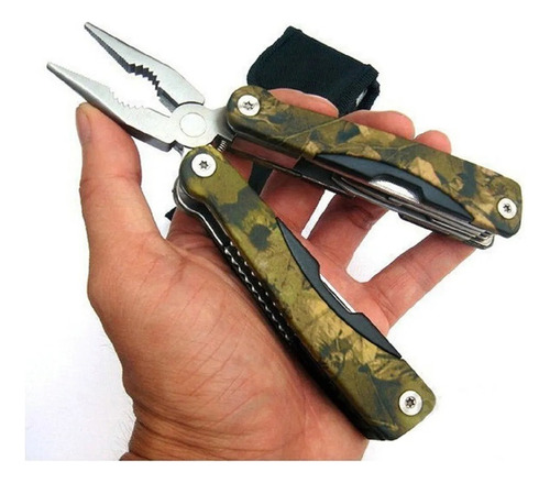 Cuchillo Táctico Militar Cortapluma Navaja Alicate 9 En 1