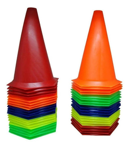 Kit 20 Cone 24cm Flexível Circuito Funcional Treinamento