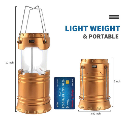 Linterna De Campamento Led De Censinda, Linterna Solar Y Y