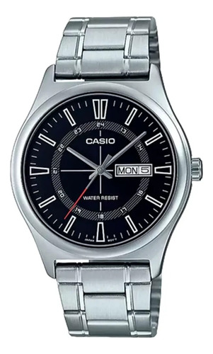 Reloj Casio Acero Inox Esfera Negra Mtp-v006d-1cudf