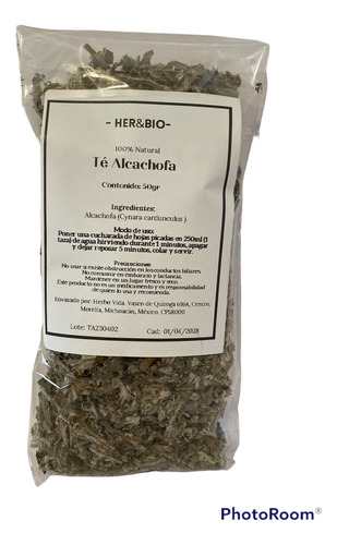 Té De Alcachofa 100% Natural De Her&bio 50g